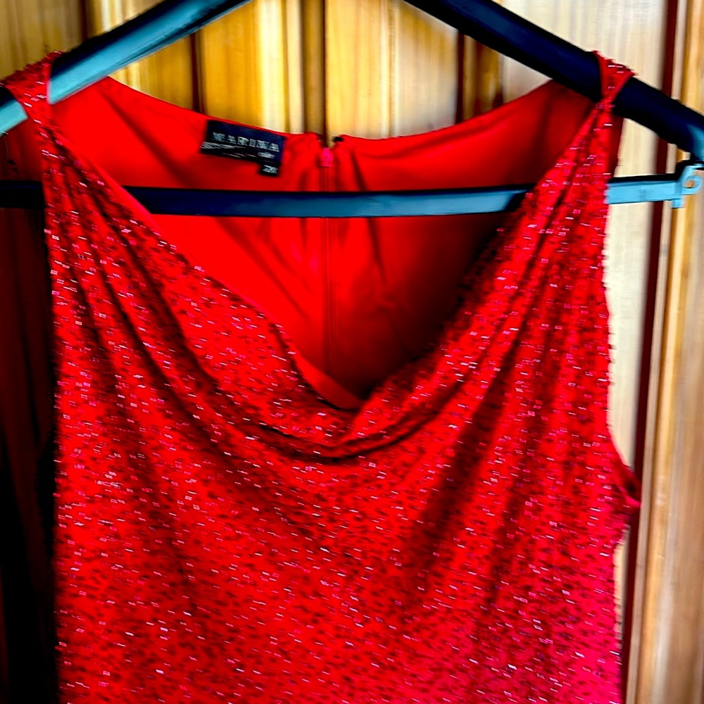 Marina Bresler beaded silk top size 2x
